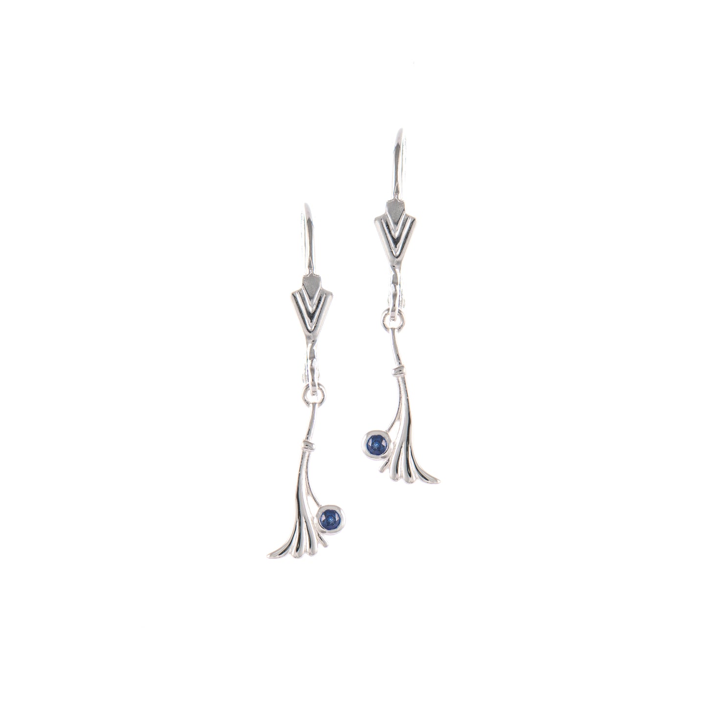 Ohrringe 925 Silber Zirkonia blau