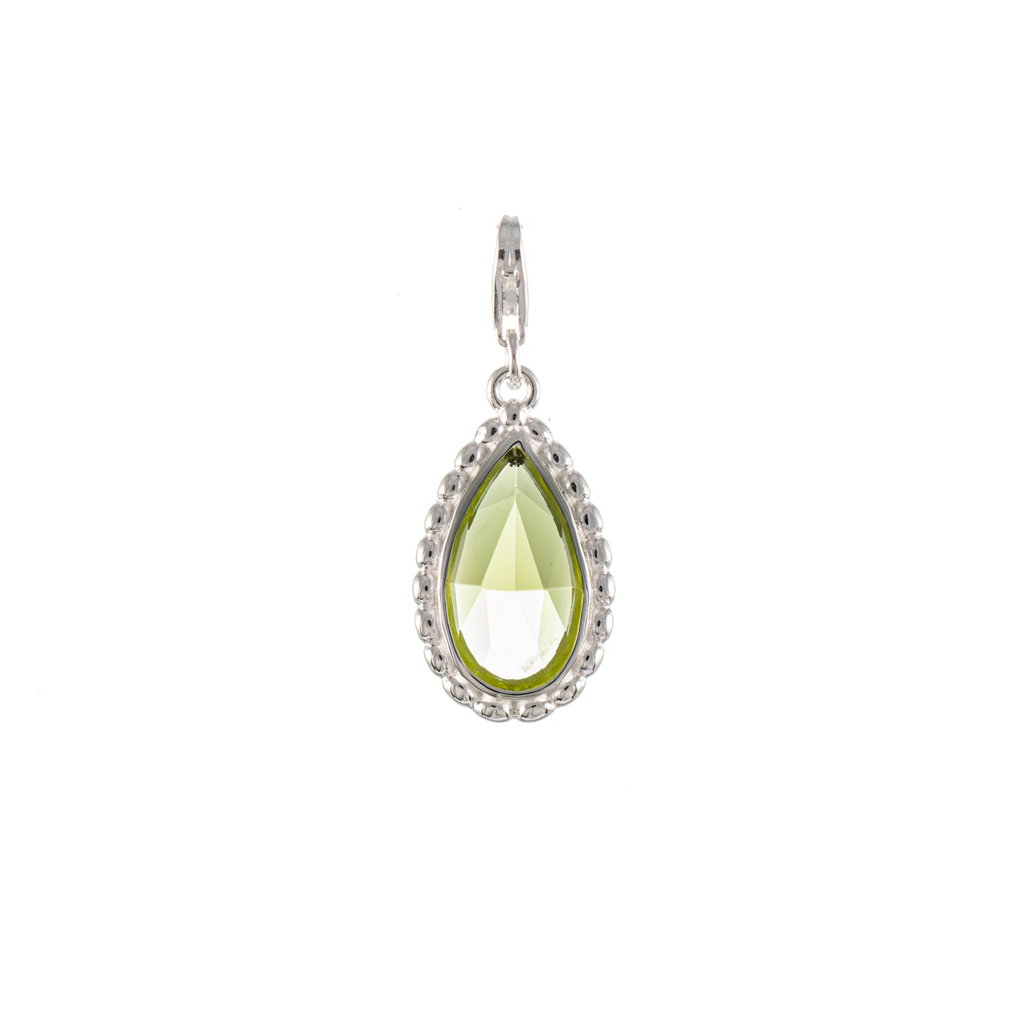 Wechselstein fuer Collier Signature 925 Silber hellgruen