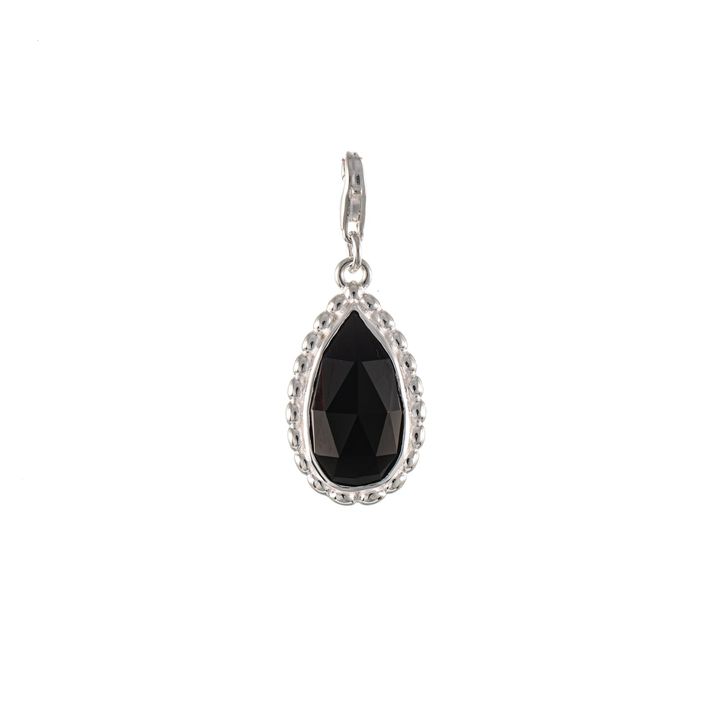 Wechselstein fuer Collier Signature 925 Silber schwarz
