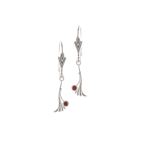 Ohrringe 925 Silber Zirkonia rot
