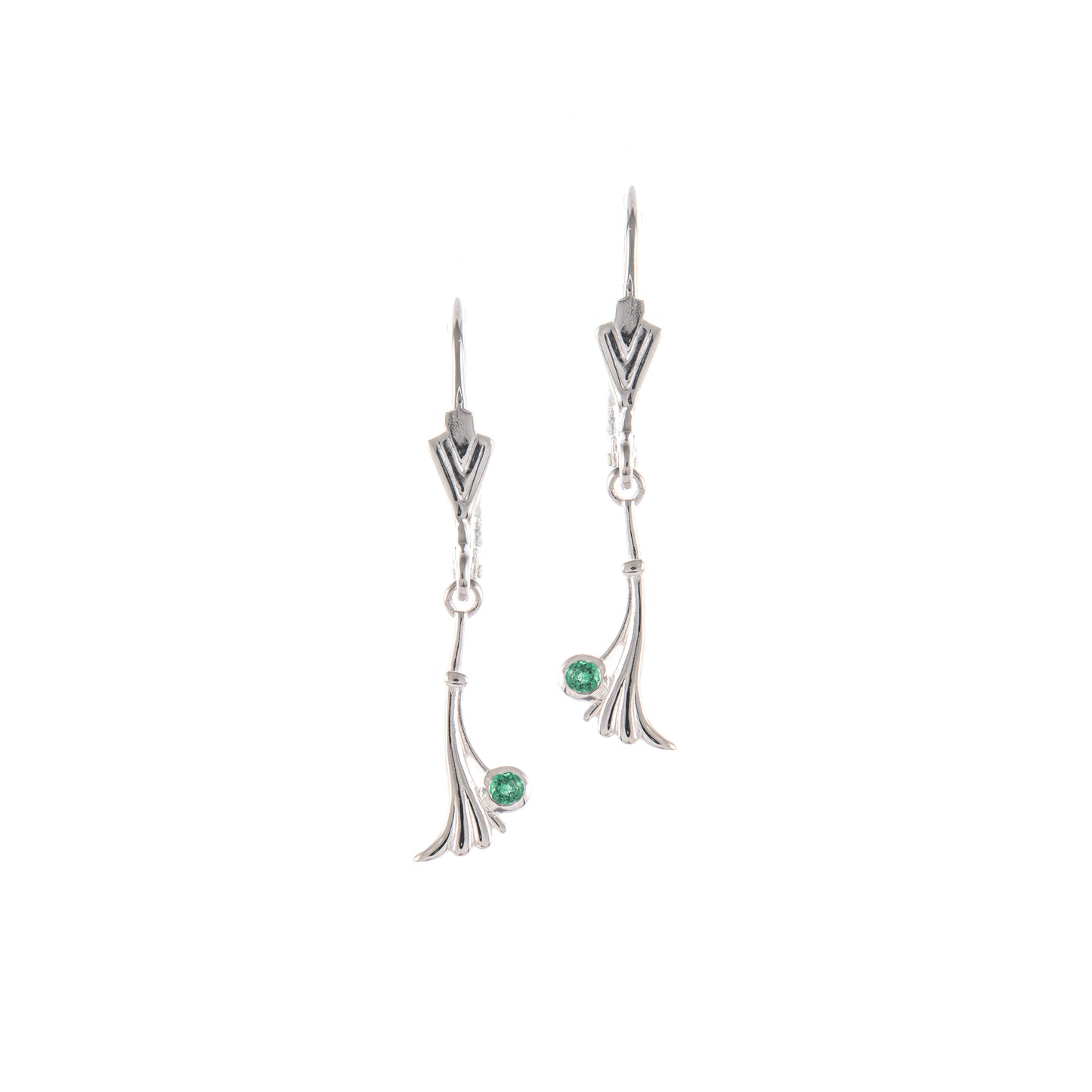 Ohrringe 925 Silber Zirkonia gruen