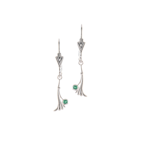 Ohrringe 925 Silber Zirkonia gruen