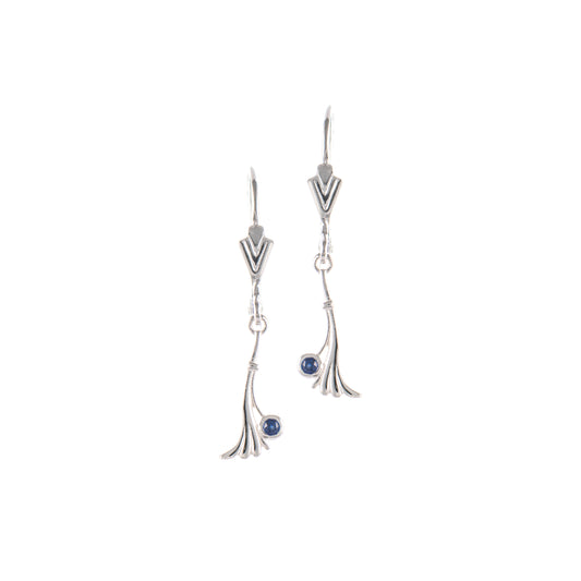 Ohrringe 925 Silber Zirkonia blau