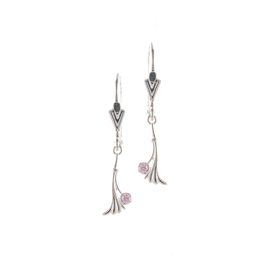 Ohrringe 925 Silber Zirkonia rosa