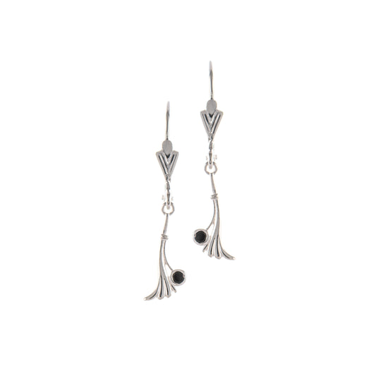 Ohrringe 925 Silber Zirkonia schwarz
