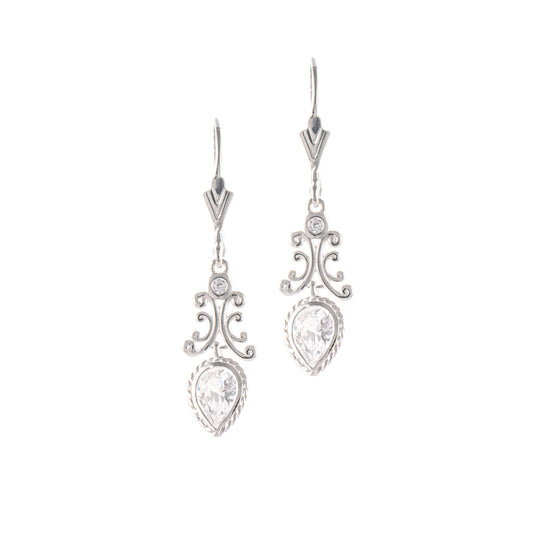 Ohrringe 925 Silber Zirkonia weiss