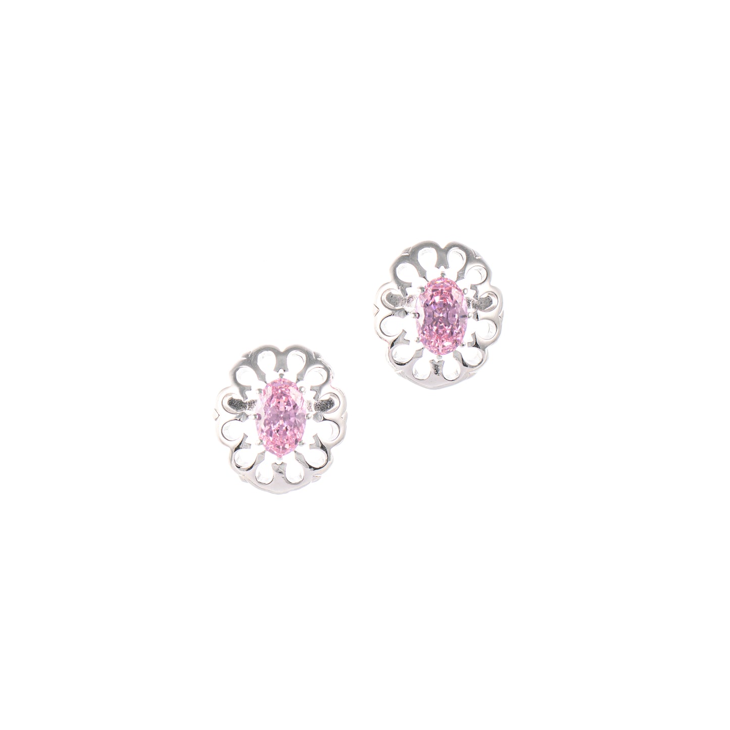 Ohrstecker 925 Silber Zirkonia rosa