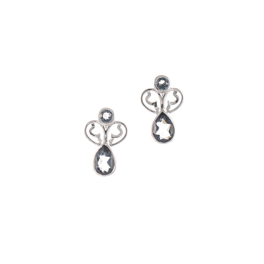 Ohrstecker 925 Silber Zirkonia anthrazit