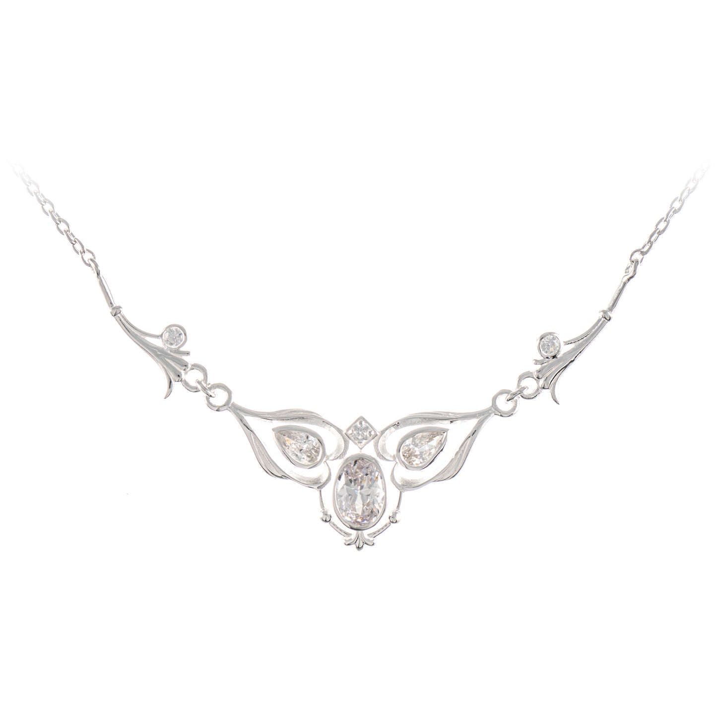 Collier 925 Silber Zirkonia weiss
