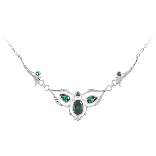 Collier 925 Silber Zirkonia gruen