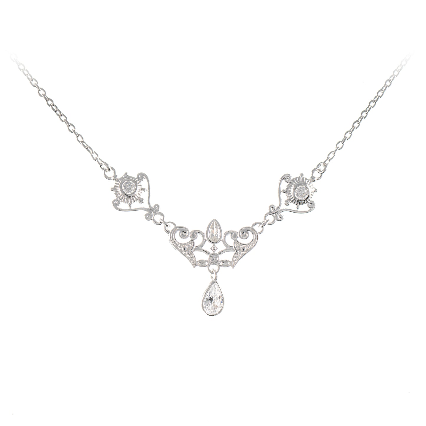 Collier 925 Silber Zirkonia weiss