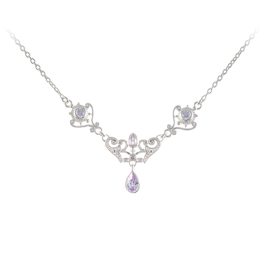 Collier 925 Silber Zirkonia flieder