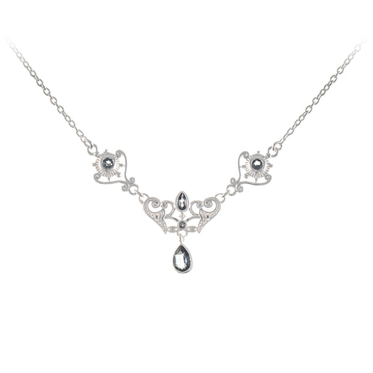Collier 925 Silber Zirkonia anthrazit