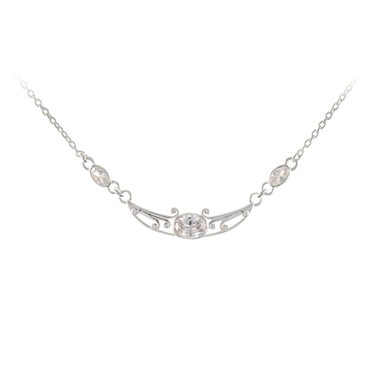 Collier 925 Silber Zirkonia weiss