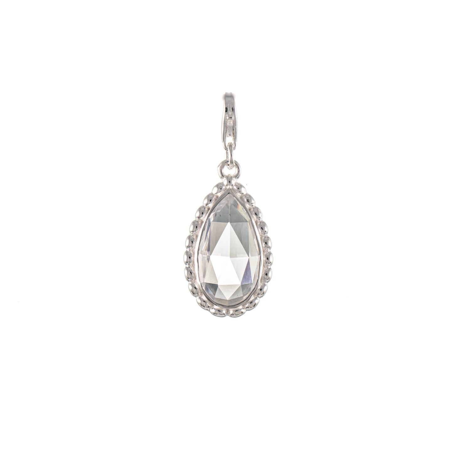 Wechselstein fuer Collier Signature 925 Silber weiss