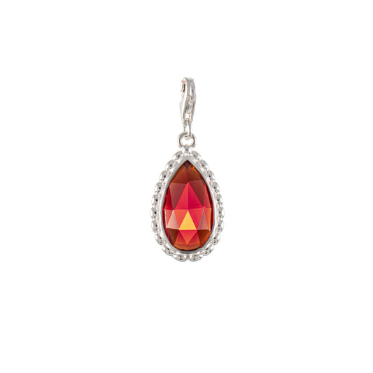 Wechselstein fuer Collier Signature 925 Silber rot