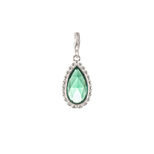 Wechselstein fuer Collier Signature 925 Silber gruen