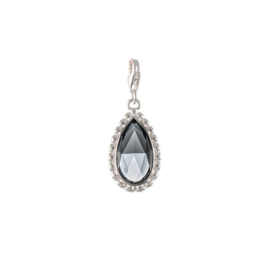 Wechselstein fuer Collier Signature 925 Silber anthrazit