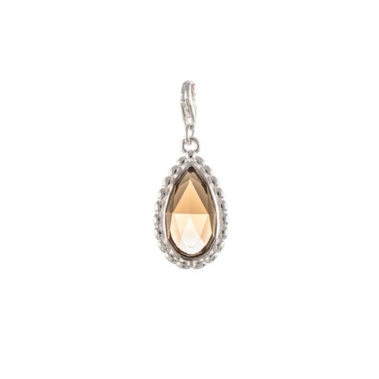 Wechselstein fuer Collier Signature 925 Silber cognac