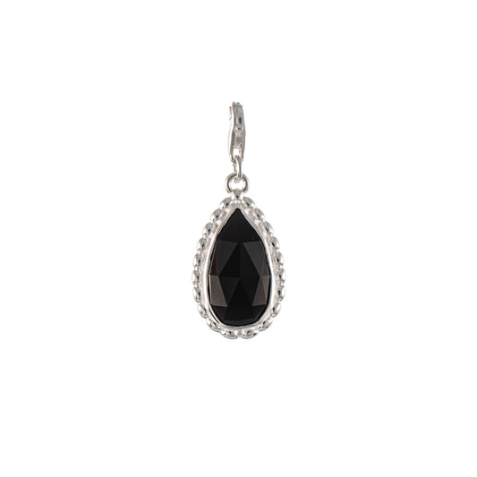 Wechselstein fuer Collier Signature 925 Silber schwarz